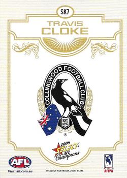2008 Select AFL Champions - Sketches #SK7 Travis Cloke Back